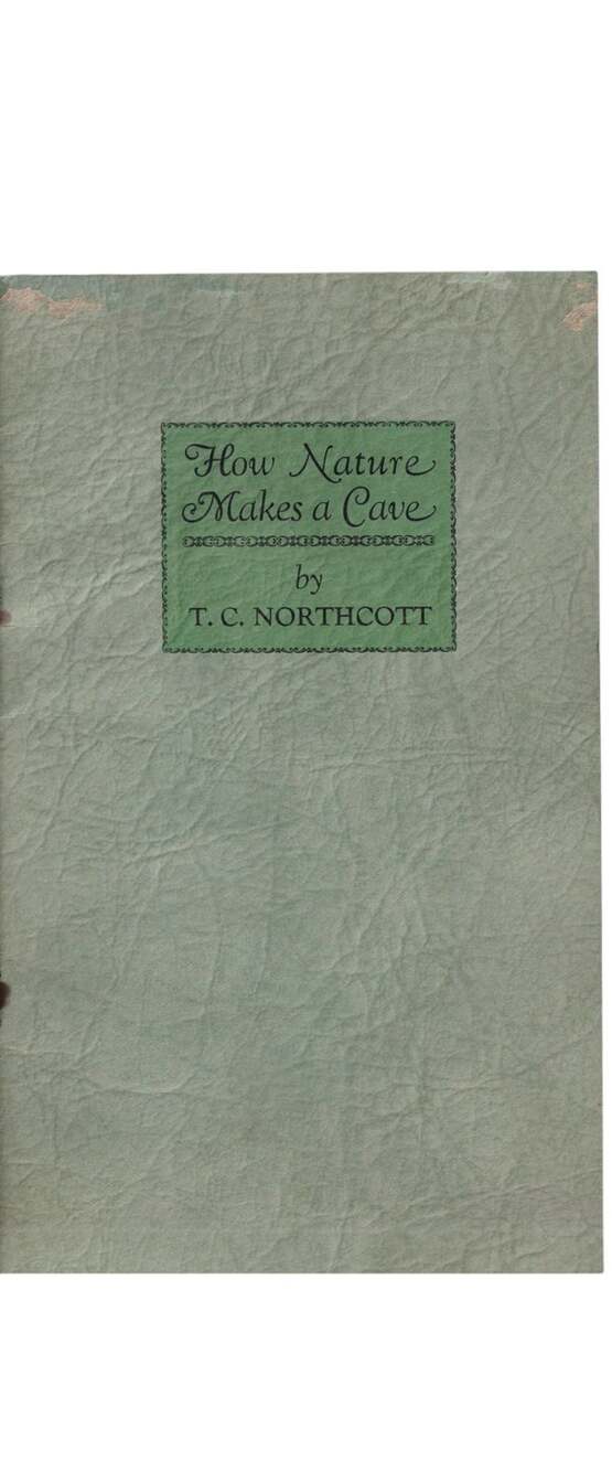 How Nature Makes a Cave by T. C. Northcott Vintage Booklet Caves Geology Green